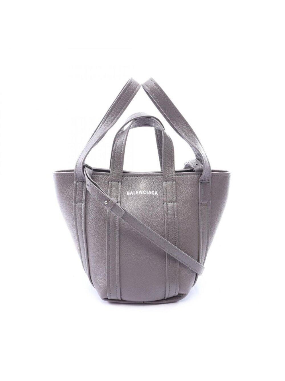 Balenciaga Handbag Everyday XS North South 2-Way Gray Leather